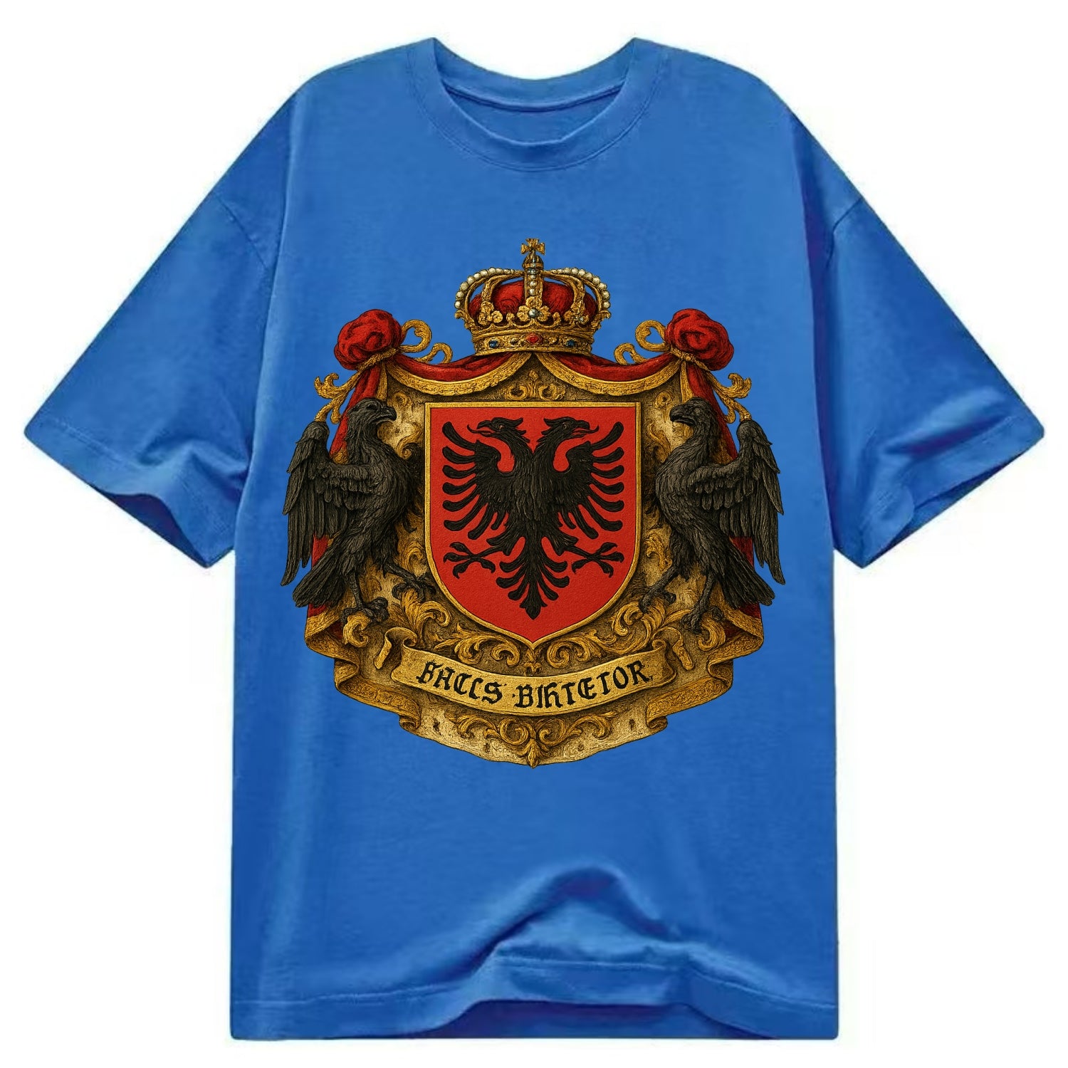 Albania Double Eagle Emblem  - Classic T-shirt - Blue