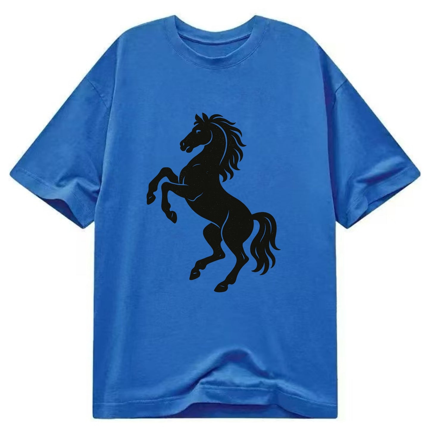 Stallion rearing on hind legs - Classic T-shirt - Blue