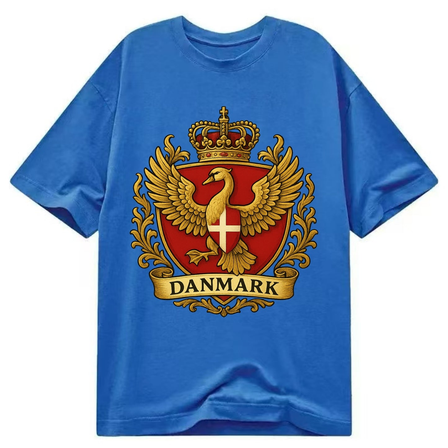 Denmark Heritage Badge  - Classic T-shirt - Blue