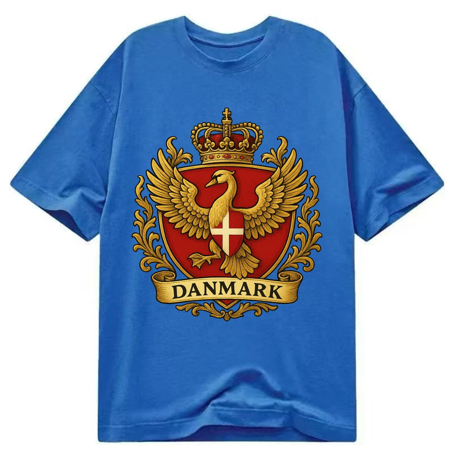 Denmark Heritage Badge  - Classic T-shirt - Blue
