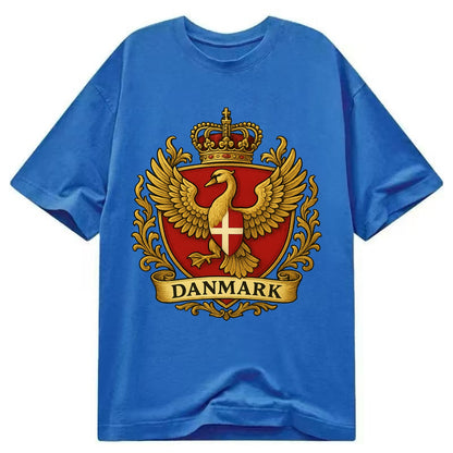 Denmark Heritage Badge  - Classic T-shirt - Blue