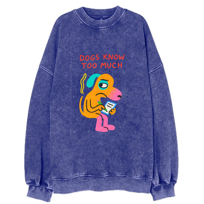 CATS OWN YOU | Cat on throne pointing down - Vintage Sweatshirt - Blue