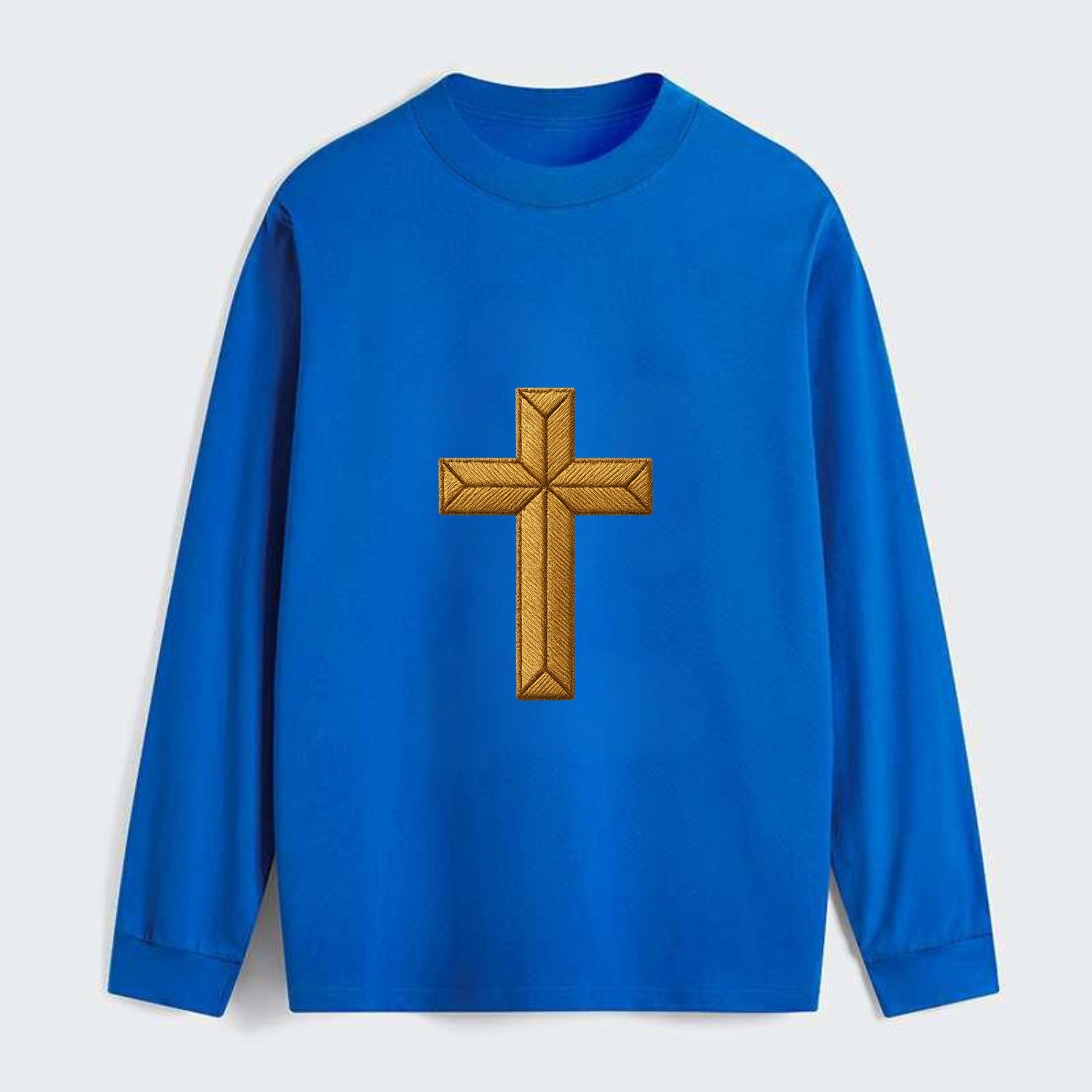 Rock Cross  - Classic Long Sleeve Shirt - Blue