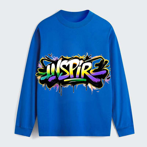 Bold typography design - INSPIRE - motivating others, being the spark - Classic Long Sleeve Shirt