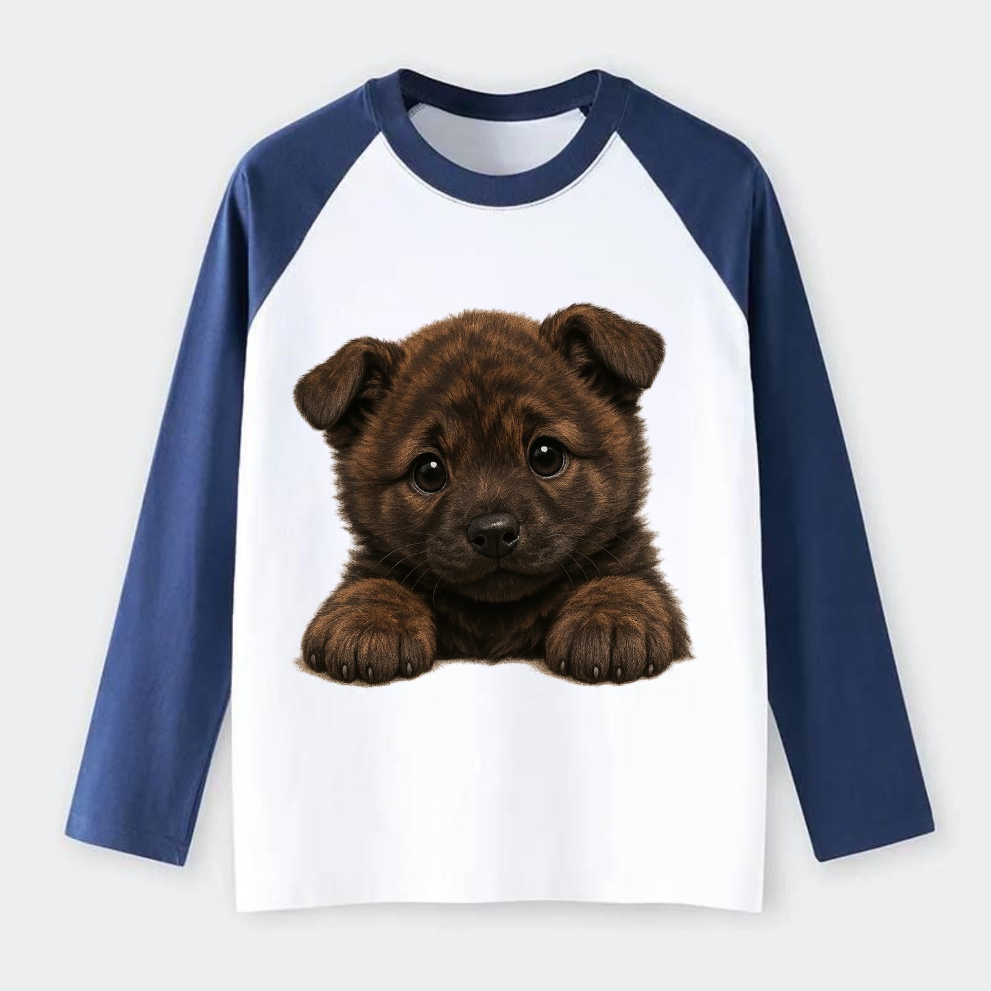 Kai Ken  - Raglan Long Sleeve T-Shirt - Blue