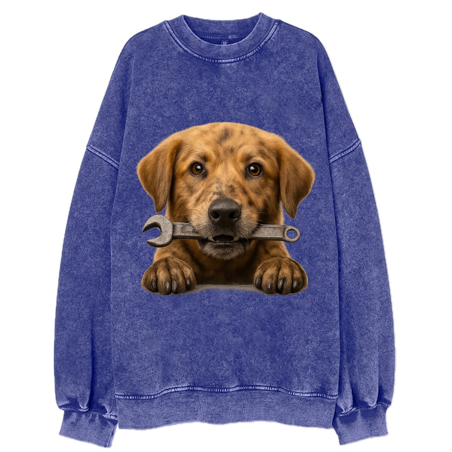 Mechanic Dog  - Vintage Sweatshirt - Blue