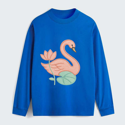 Coral Swan - Classic Long Sleeve Shirt - Blue