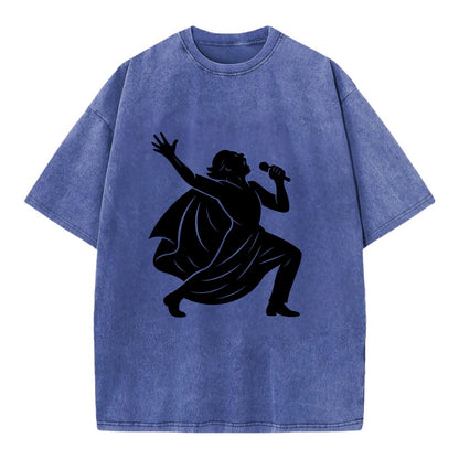 Opera singer powerful finale - Vintage T-shirt - Blue