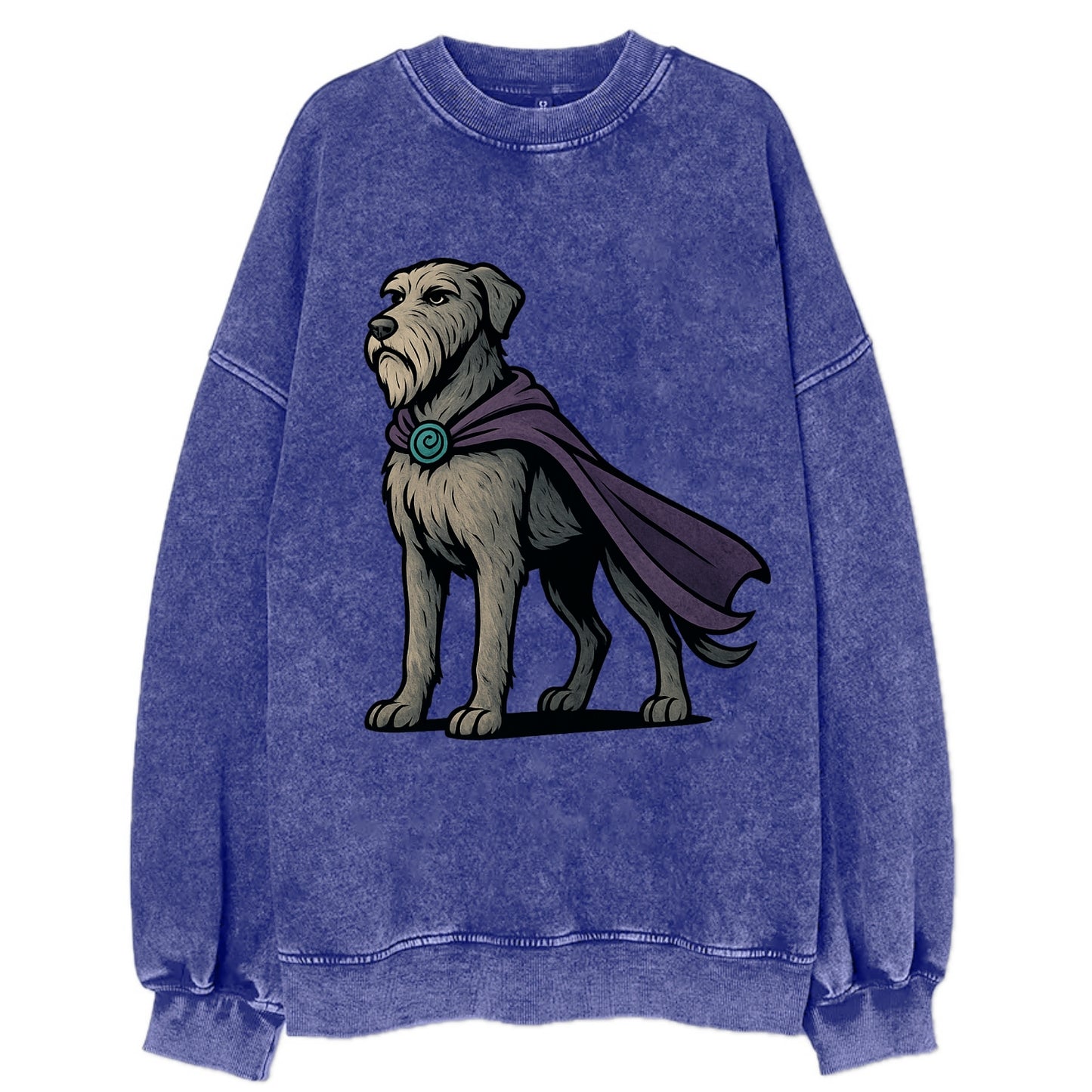 Irish Wolfhound Mystic Hero  - Vintage Sweatshirt - Blue