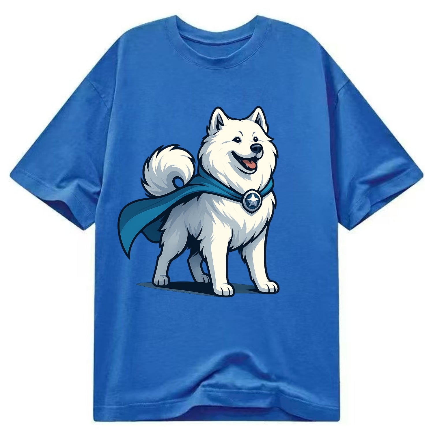 Samoyed Winter Hero  - Classic T-shirt - Blue