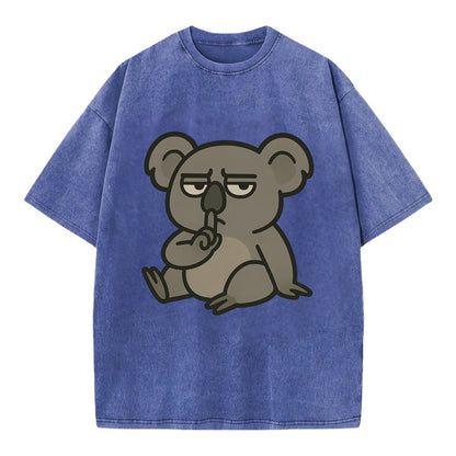The Koala Judging - Vintage T-shirt - Blue