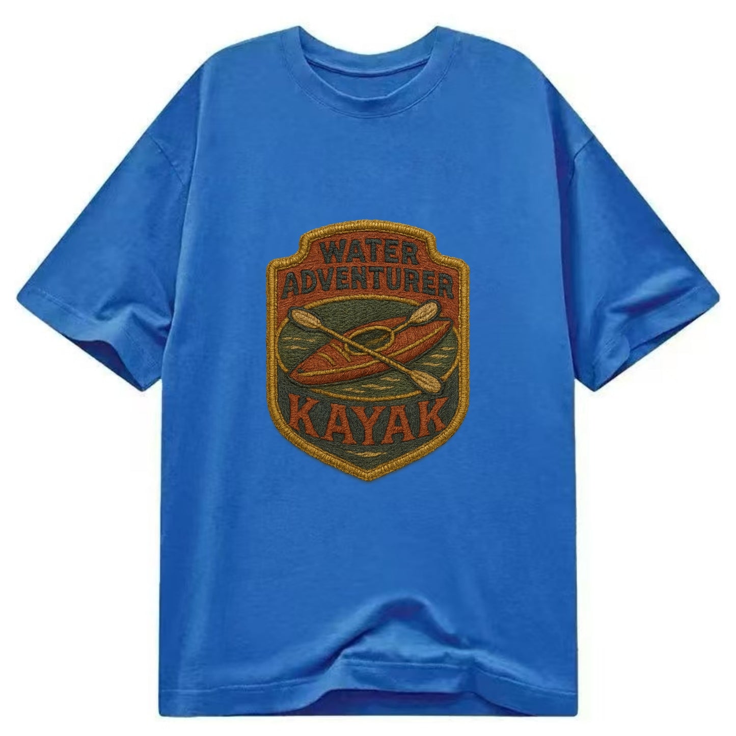 Kayak with paddle - water adventurer - Classic T-shirt - Blue