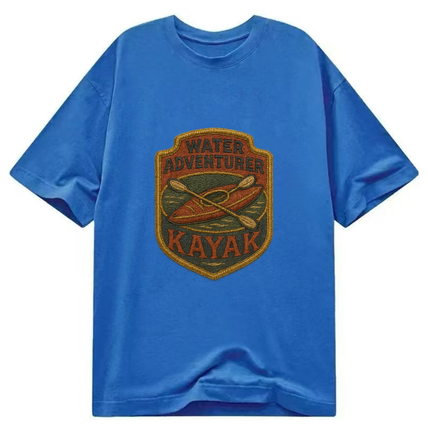 Kayak with paddle - water adventurer - Classic T-shirt - Blue