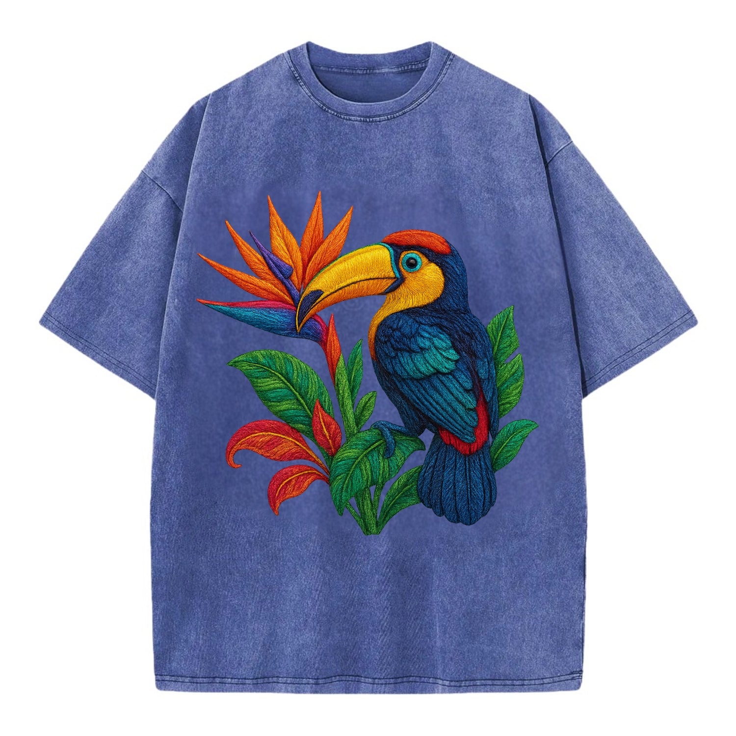 Toucan Paradise - Vintage T-shirt - Blue