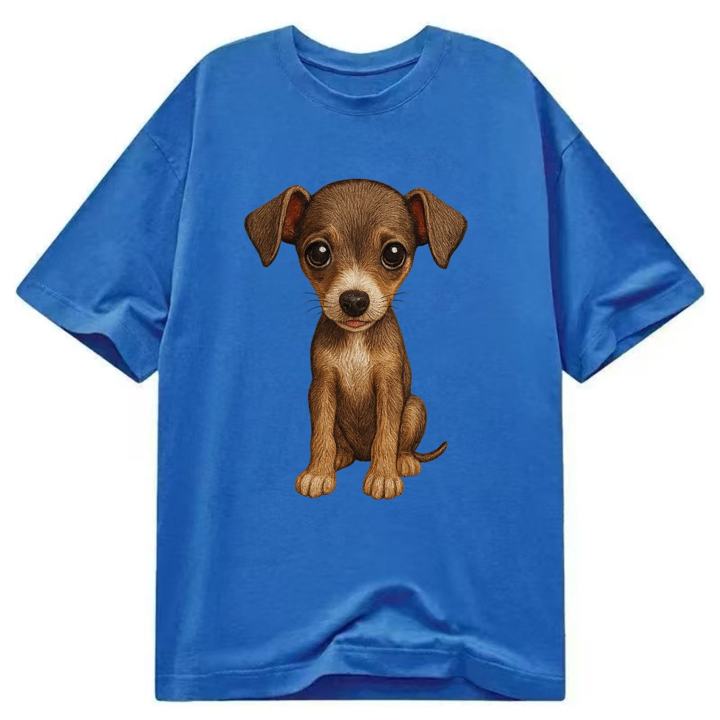 Baby Italian Greyhound Puppy - sleek tiny body, long legs, gentle eyes, - Classic T-shirt - Blue