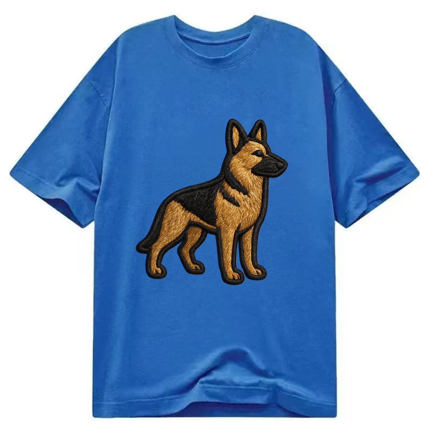 German Shepherd - Trendy minimal silhoue - Classic T-shirt - Blue