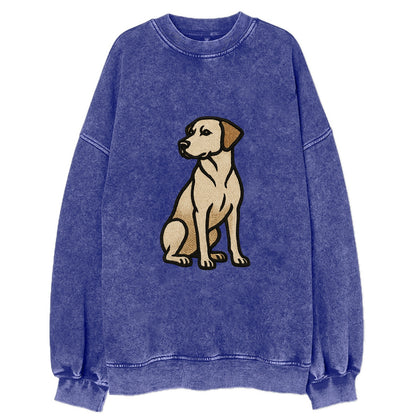 Rhodesian Ridgeback - Red wheaten sittin Vintage Sweatshirt - Blue
