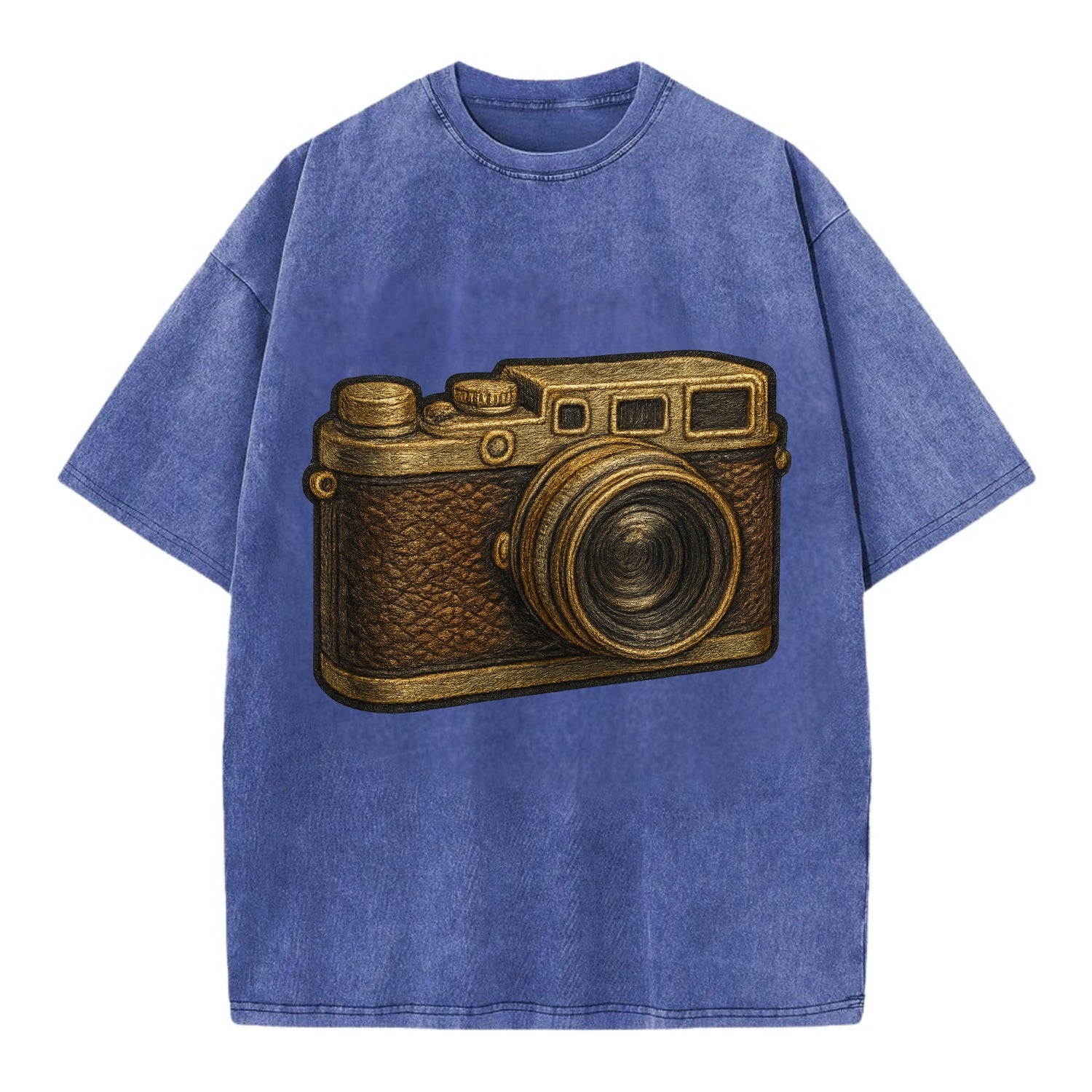 Film Camera  - Vintage T-shirt - Blue