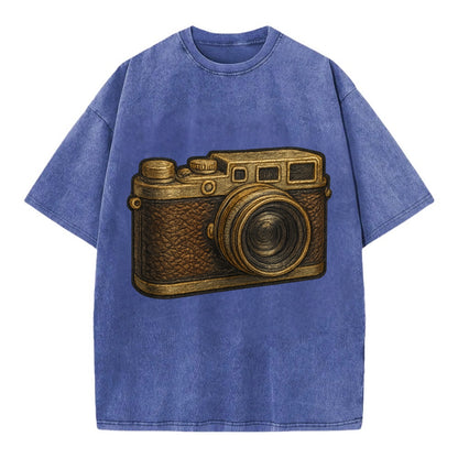 Film Camera  - Vintage T-shirt - Blue