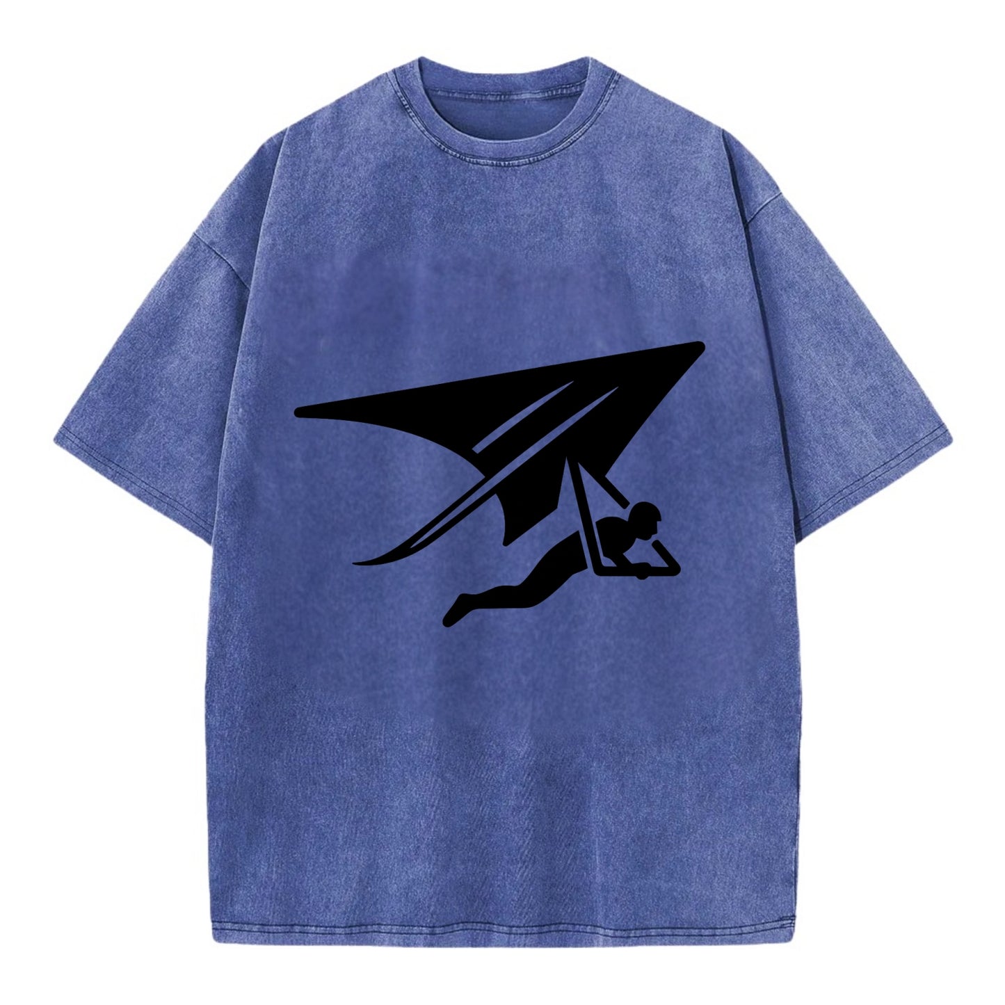 Hang glider soaring - Vintage T-shirt - Blue