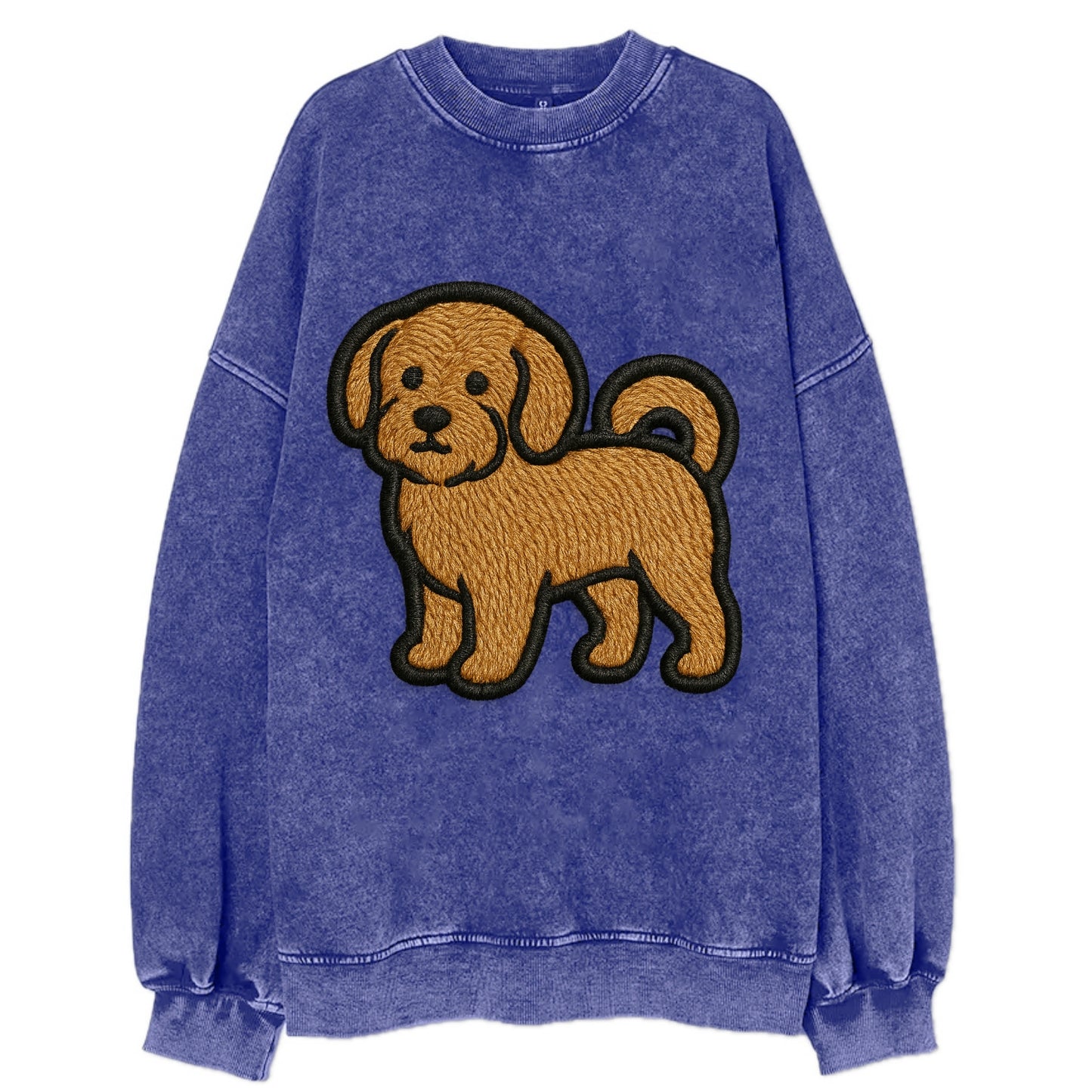 Havanese - Contemporary small dog design - Vintage Sweatshirt - Blue