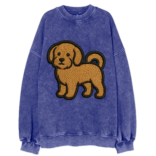 Havanese - Contemporary small dog design - Vintage Sweatshirt