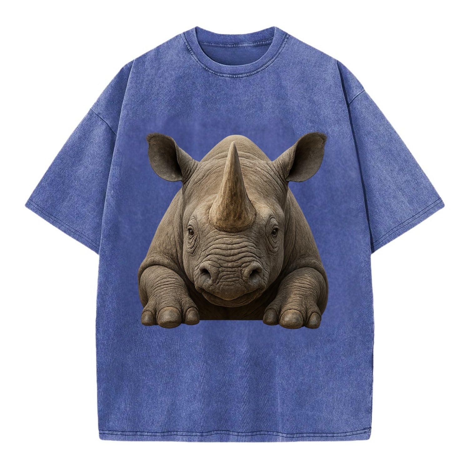 Rhinoceros  - Vintage T-shirt - Blue