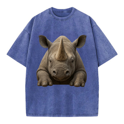 Rhinoceros  - Vintage T-shirt - Blue