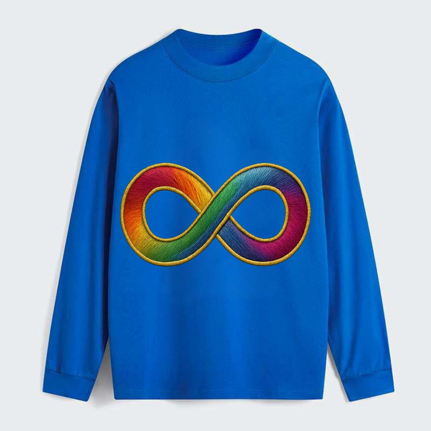 Infinity Symbol  - Classic Long Sleeve Shirt - Blue