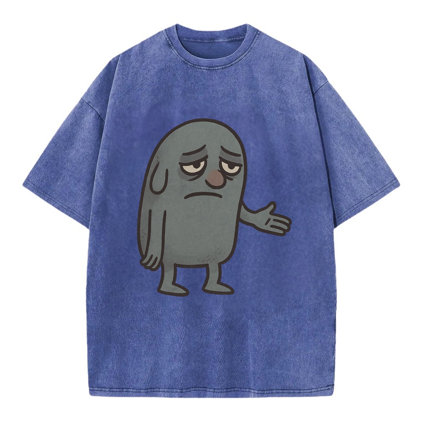 FOLLOWERS ARE GHOSTS | Transparent crowd following nobody - Vintage T-shirt - Blue