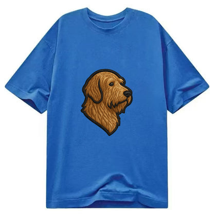Otterhound - Trendy shaggy hound logo wi - Classic T-shirt - Blue