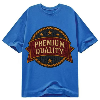 Premium Quality Badge  - Classic T-shirt - Blue