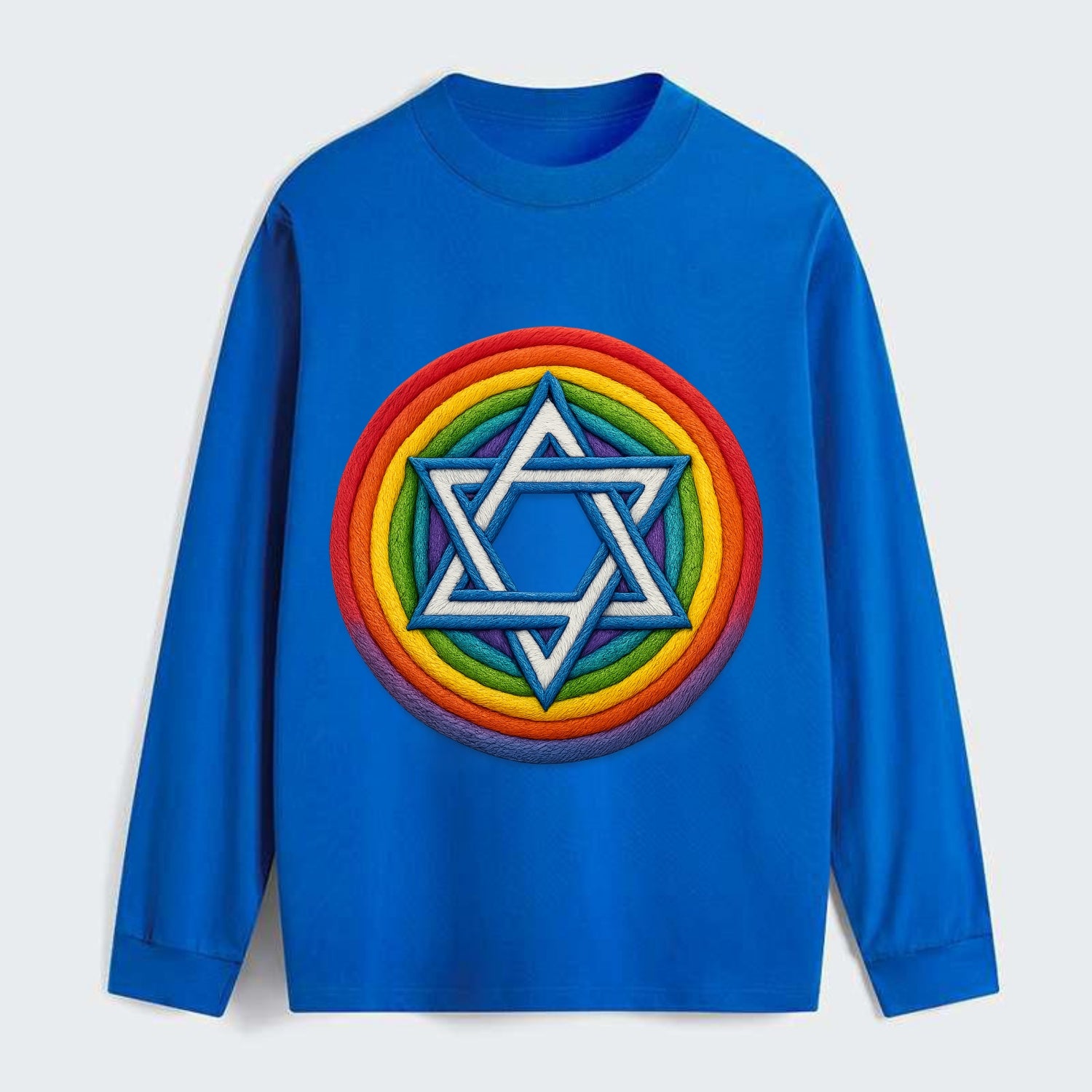 Star of David  - Classic Long Sleeve Shirt - Blue