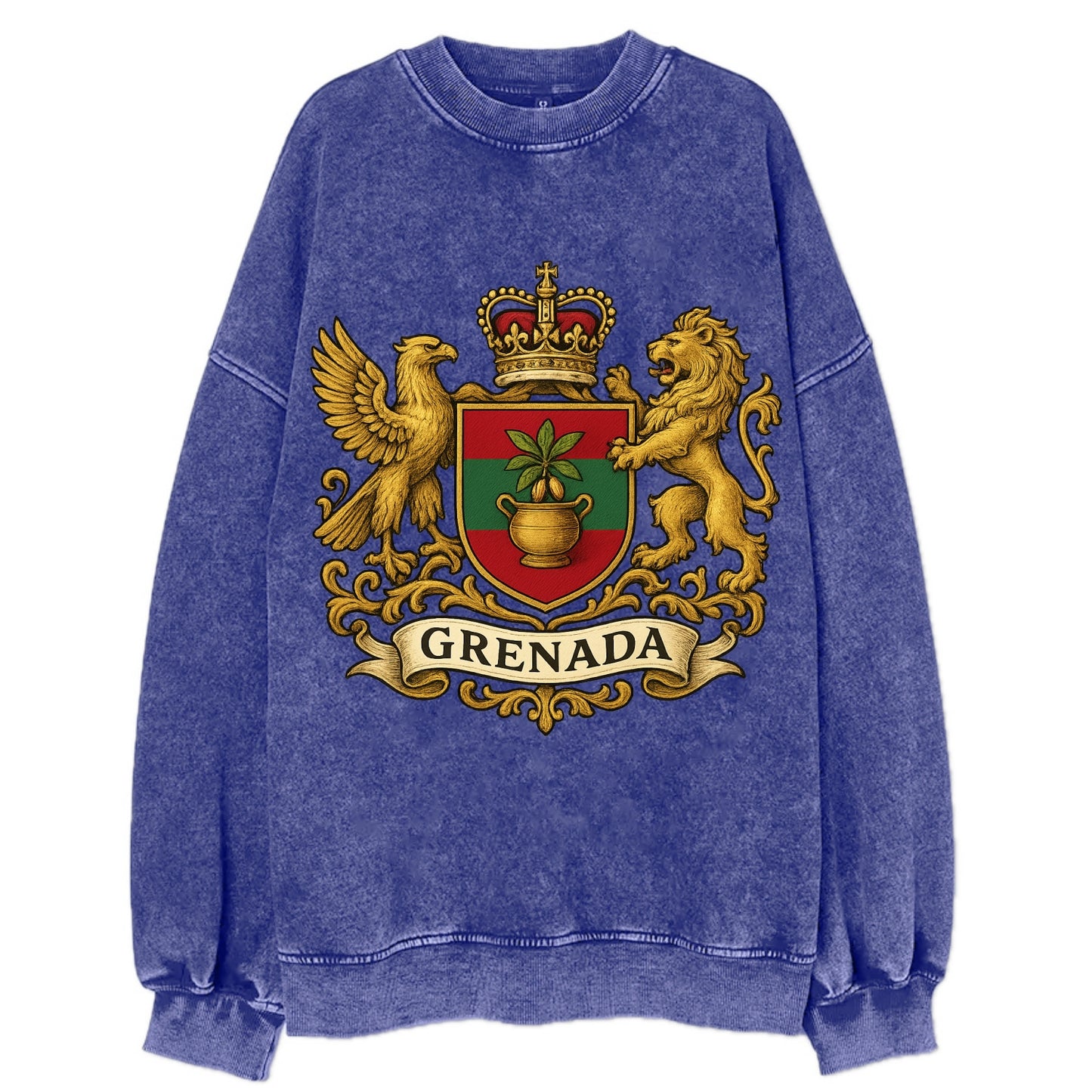 Grenada Heritage Badge  - Vintage Sweatshirt - Blue
