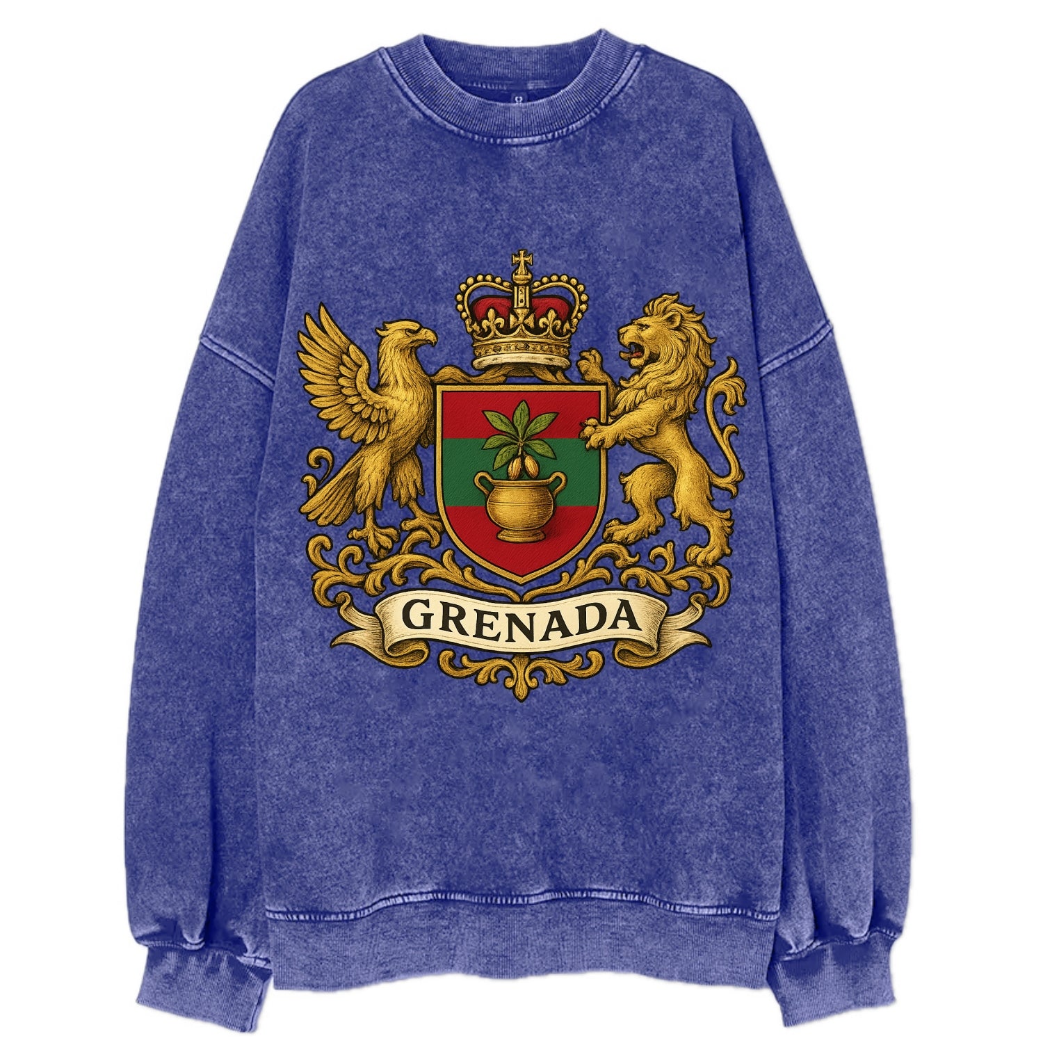 Grenada Heritage Badge  - Vintage Sweatshirt - Blue