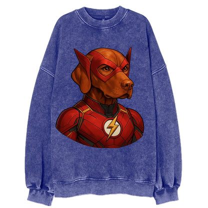 Vizsla Speed Hero  - Vintage Sweatshirt - Blue