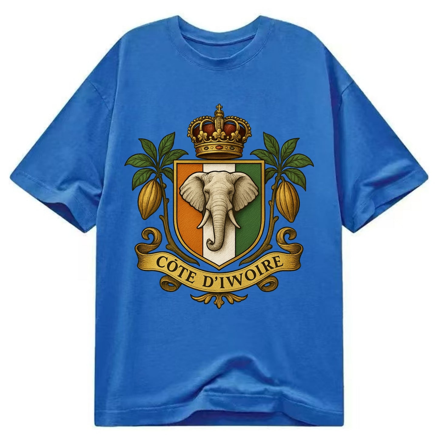 Ivory Coast Royal Logo  - Classic T-shirt - Blue