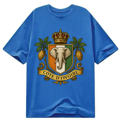 Ivory Coast Royal Logo  - Classic T-shirt - Blue