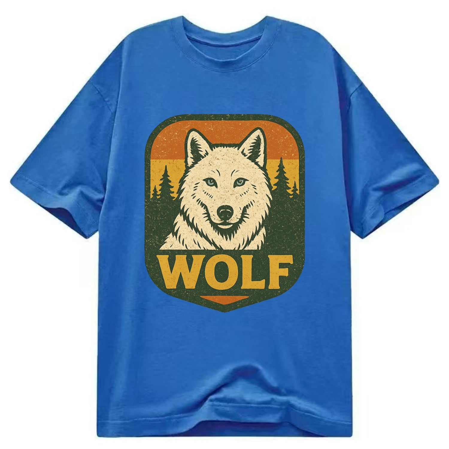 Arctic White Wolf  - Classic T-shirt - Blue