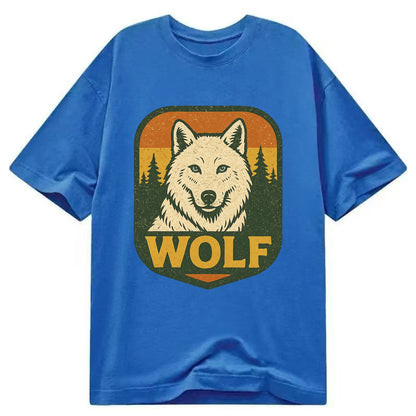 Arctic White Wolf  - Classic T-shirt - Blue