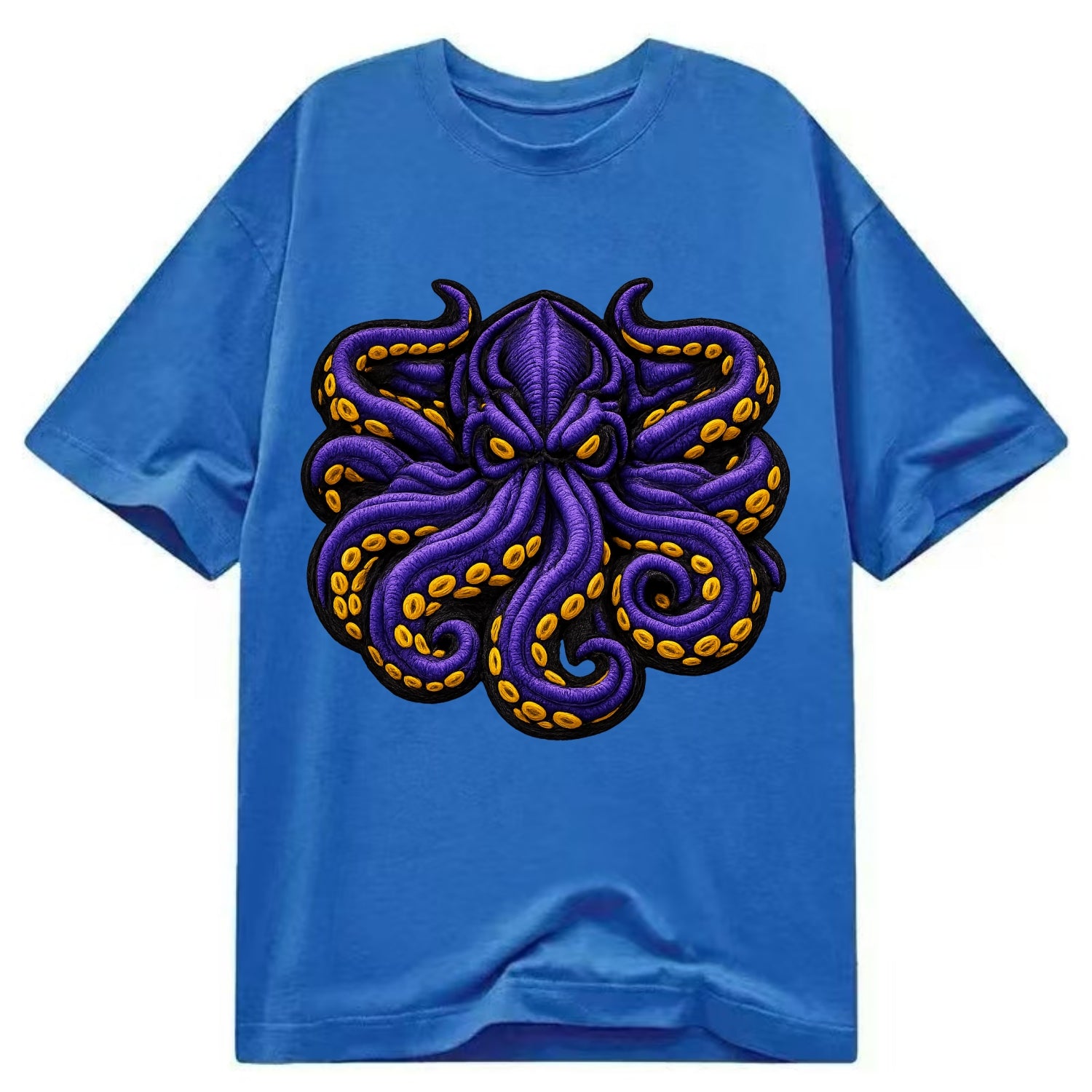 KRAKEN TENTACLES - sea monster in purple and black , deep sea - Classic T-shirt - Blue