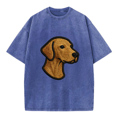 Vizsla - Modern noble design with bold b - Vintage T-shirt - Blue