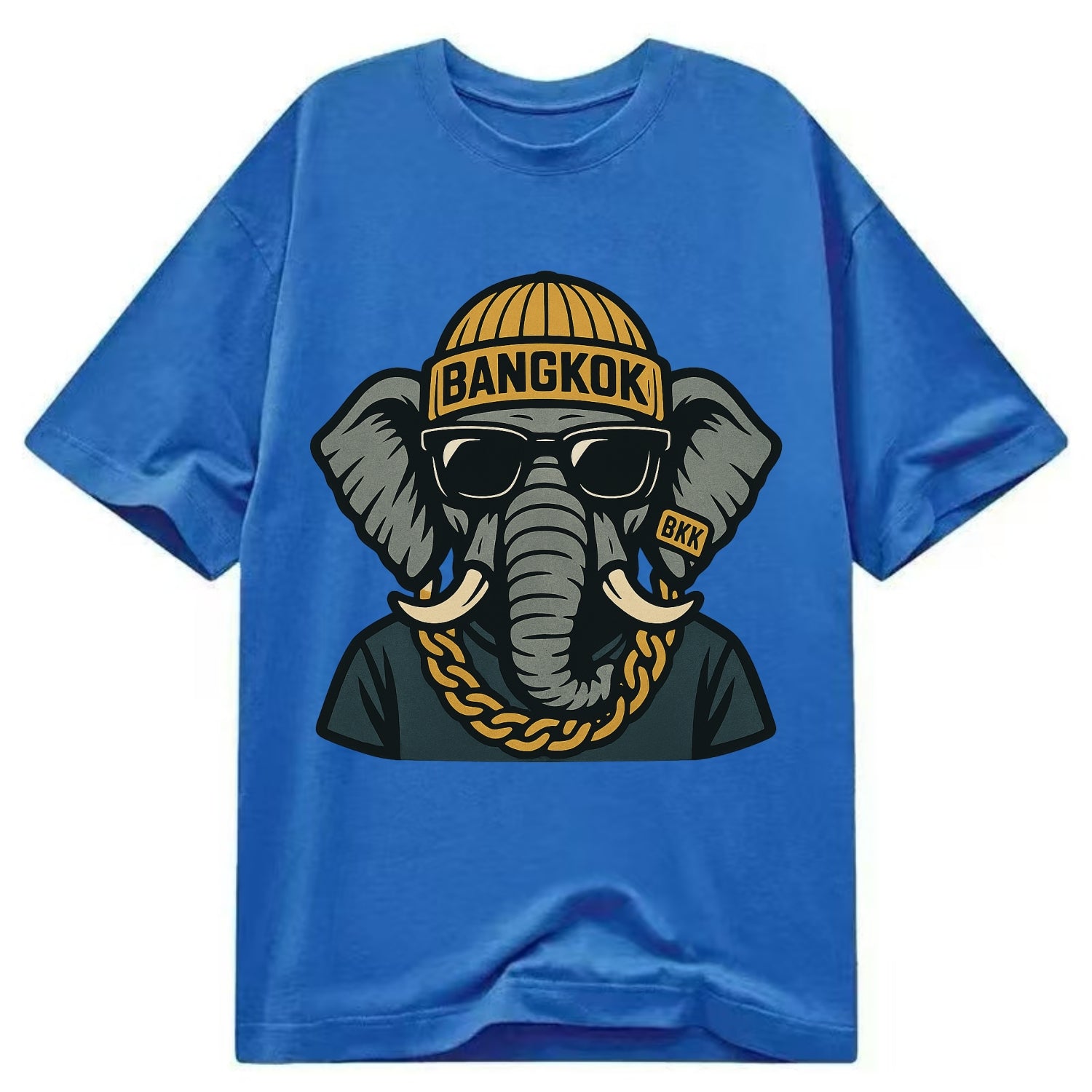Bangkok Elephant - Classic T-shirt - Blue