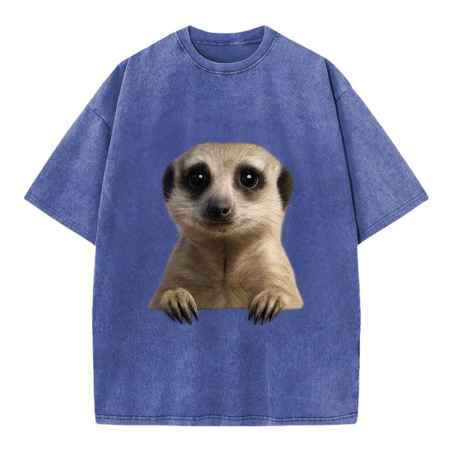 Meerkat  - Vintage T-shirt - Blue