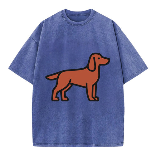 Irish Setter - Red/chestnut flat side profile - Vintage T-shirt