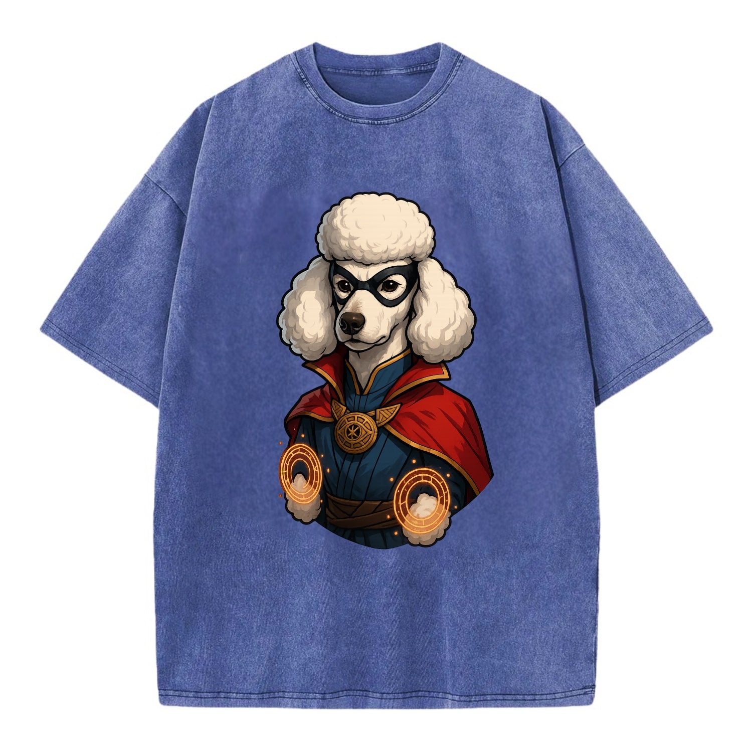 Poodle Doctor Strange  - Vintage T-shirt - Blue