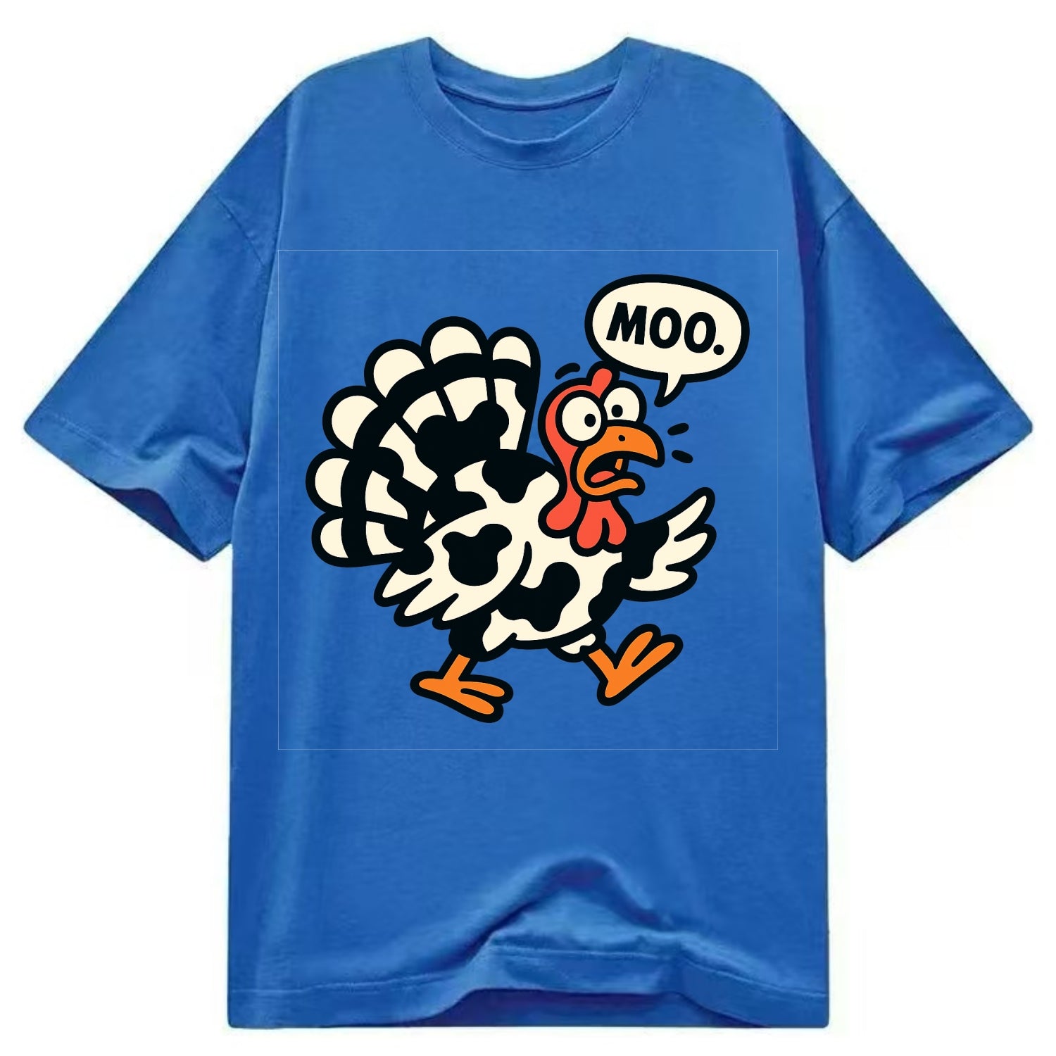 Mooing Turkey - Classic T-shirt - Blue