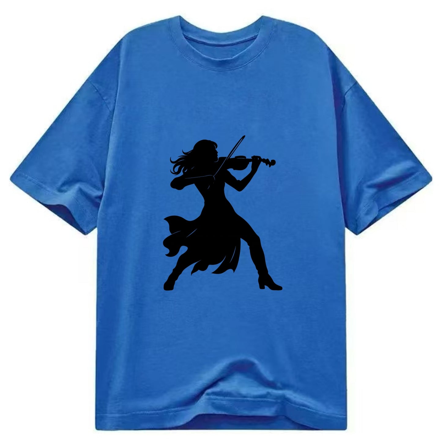Violinist performing dramatic pose - Classic T-shirt - Blue