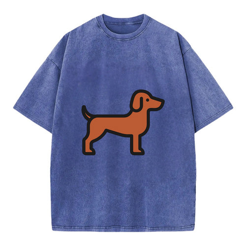 Vizsla - Rust colored flat side profile - Vintage T-shirt