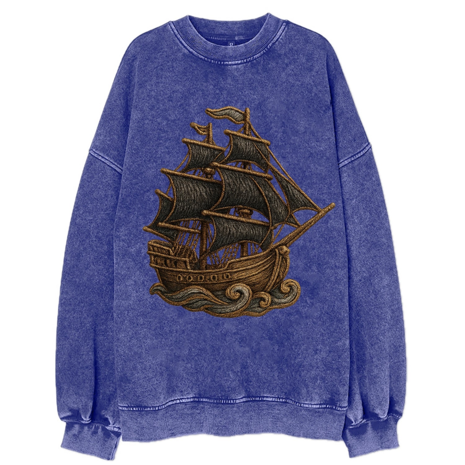 Pirate Ship  - Vintage Sweatshirt - Blue